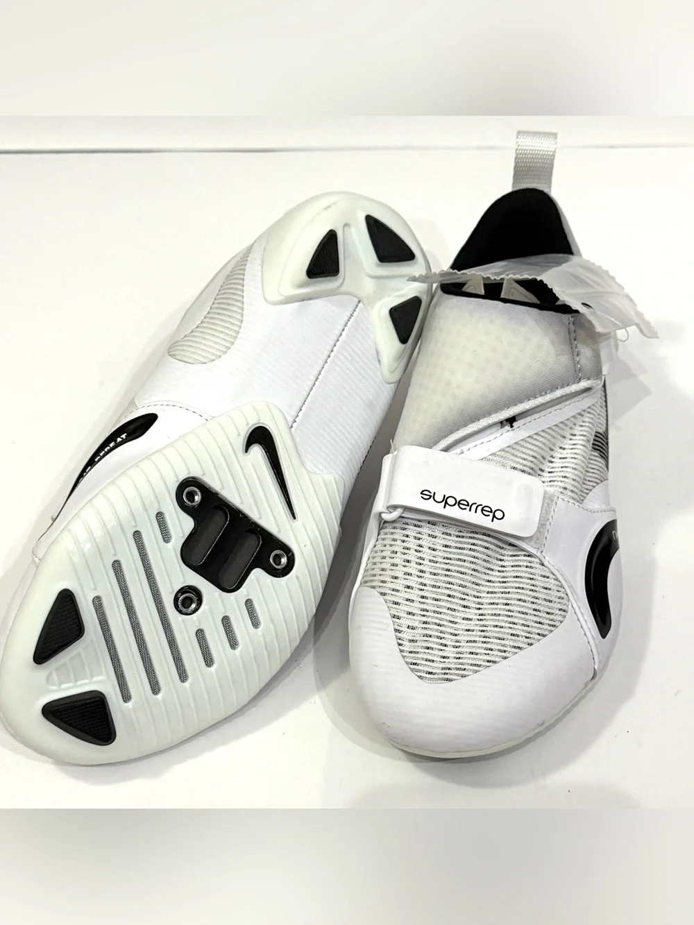 Nike SuperRep Cycle Women’s 6 White Black Indoor Cycling Shoes CJ0775-100